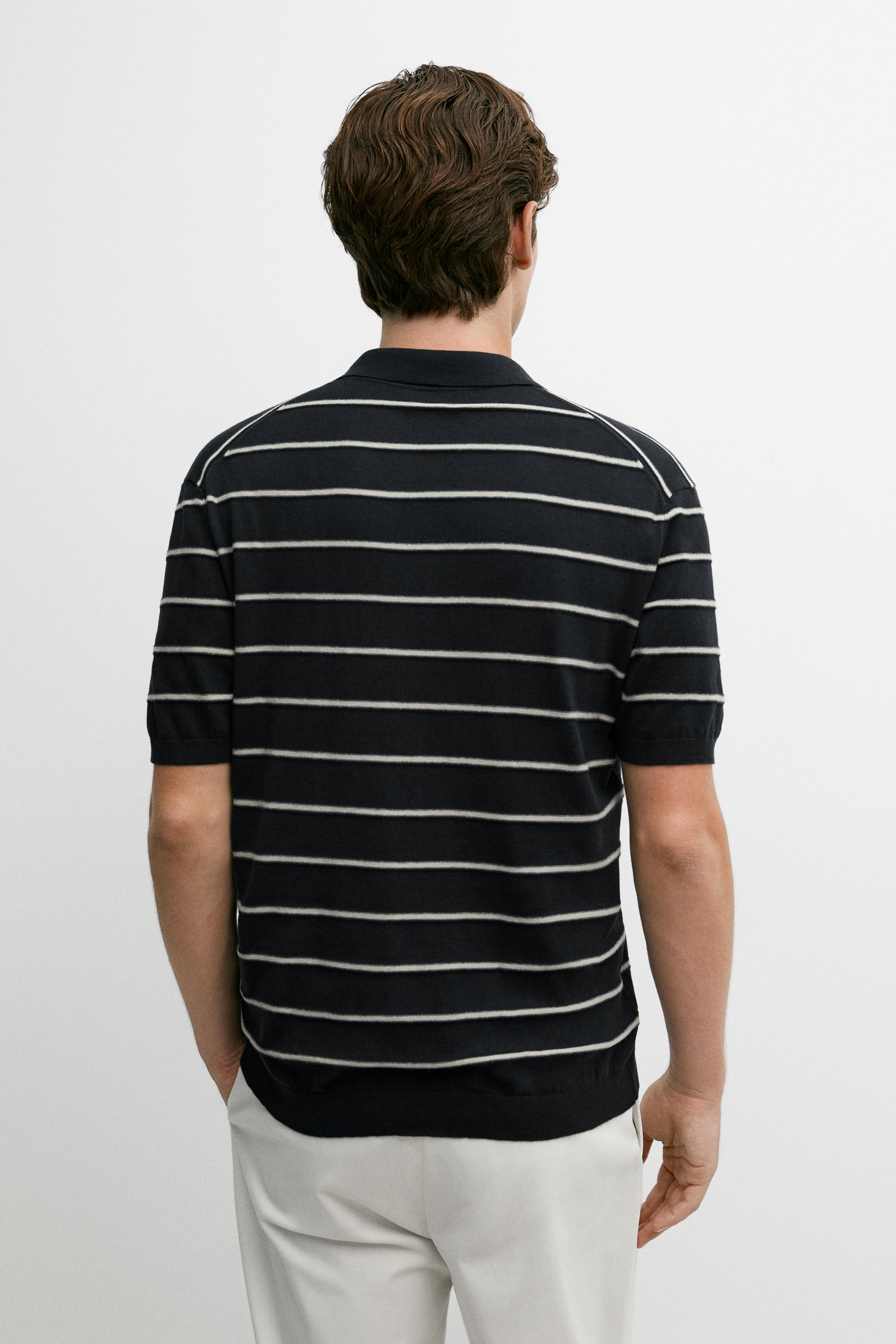 100% cotton striped knit sweater